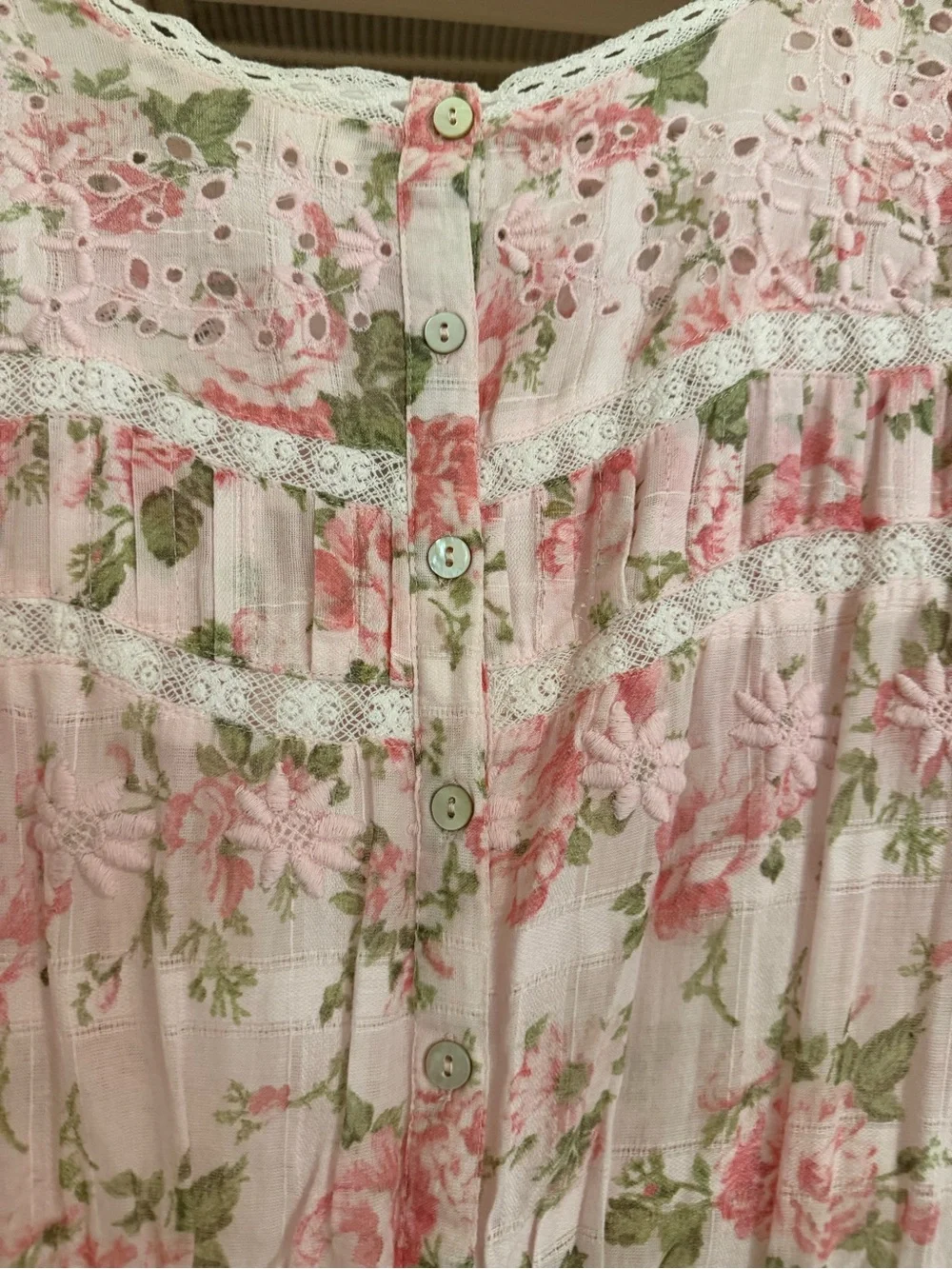 LoveShackFancy Pink Floral Mini Dress - Picture 3 of 6